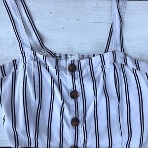 Garage stripped crop top